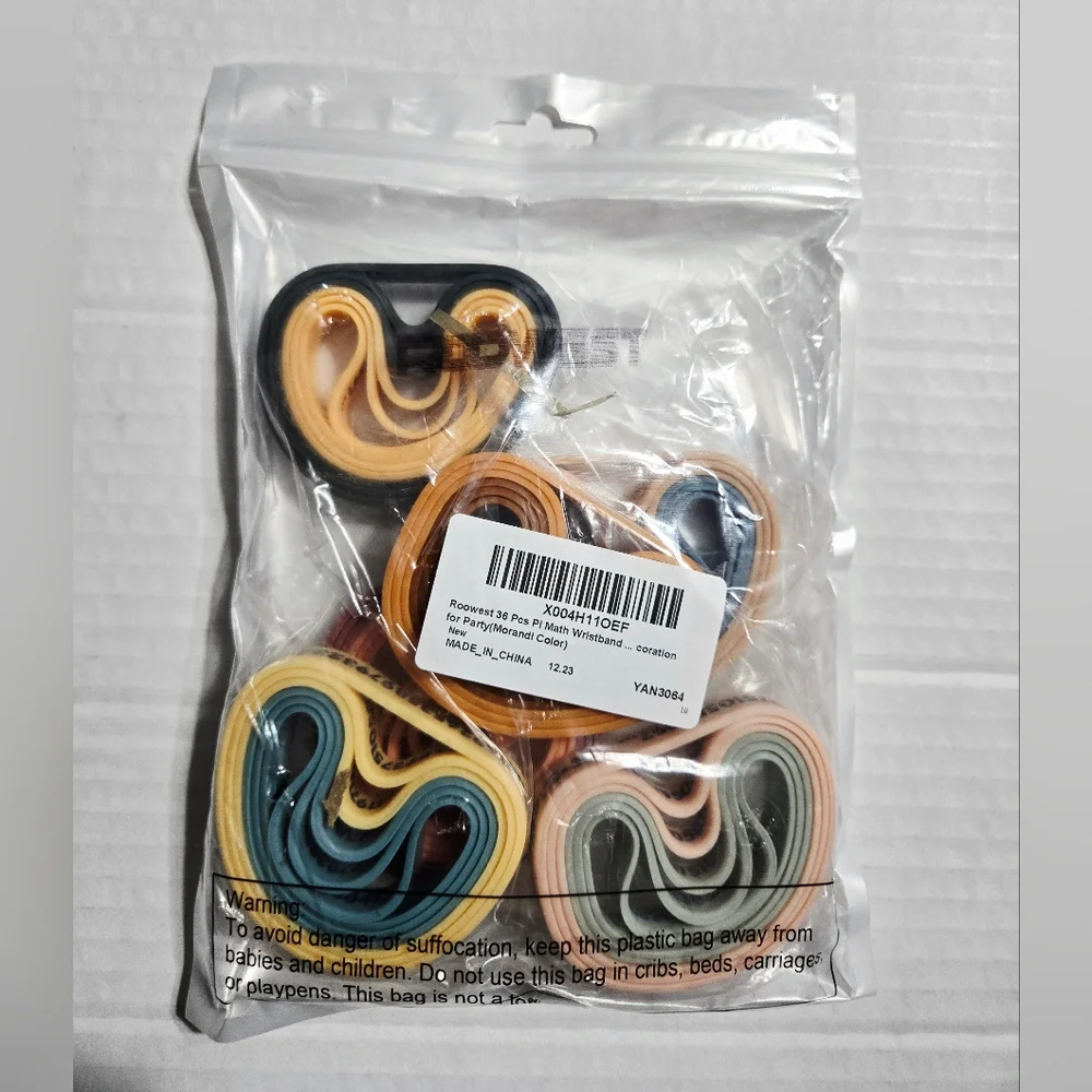 36 Pcs Math Gifts Teacher Bracelet‎ Pi Day Wristbands 3.14 Fun